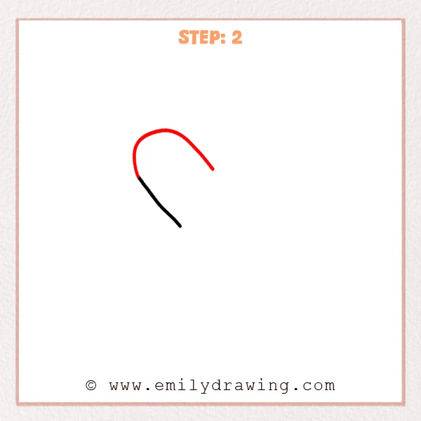 how to draw a bubble letter y - A rounded top arch is added and a parallel inner line begins the thickness of a bubble letter Y.